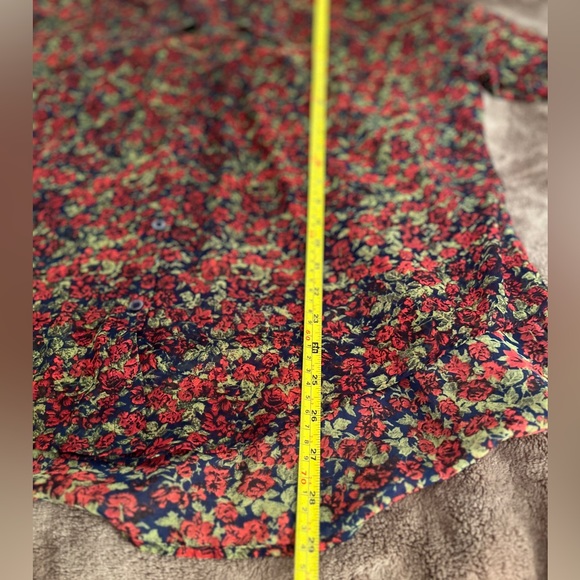 Free People Sheer button down floral shirt sz L - Picture 10 of 12